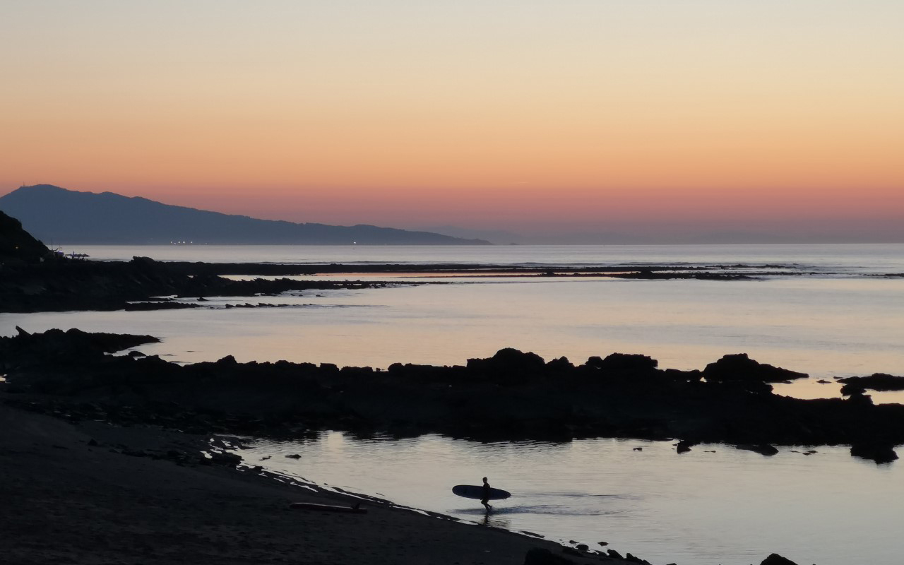 photo coucher de soleil côte basque Bidart centre esthétique Galeom